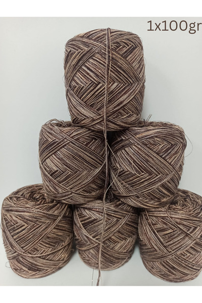 İPEK YÜN İPLİK DÜNYASI Viscose Mercerized Cotton Knitting Yarn (Beige, Mink, ...