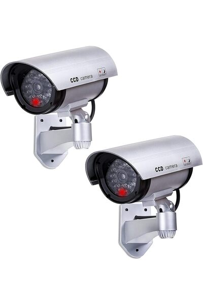 Vivendo Set 4 camere supraveghere video false, LED rosu avertizor