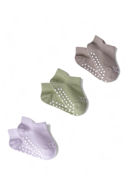 OEM Șosete antiderapante pentru bebeluși Lil Fairytale, set 3 perechi, bumbac...