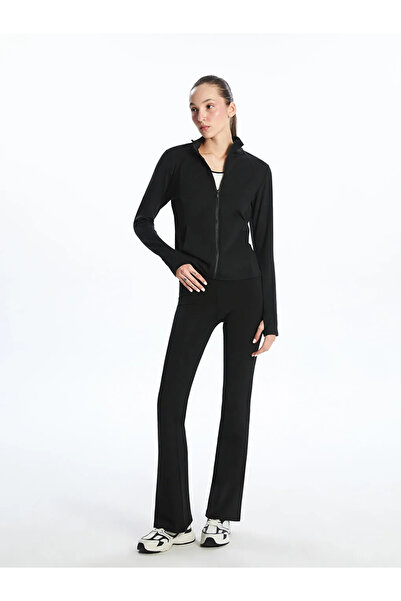 LC Waikiki Black Elastic Waist Spanish Style Women's Sports Leggings