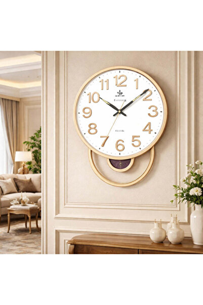 Vivendo Ceas de perete cu pendul 42x32 cm design contemporan pentru living do...