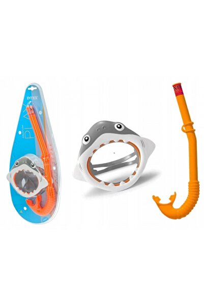 Mıncır Toys Köpek Balığı Çocuk Maske Şnorkel Seti Deniz Havuz Dalış Gözlüğü A...