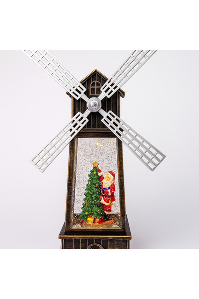 Vivendo Decoratiune Craciun, Figurina Moara de Vant cu Mos Craciun, functie m...