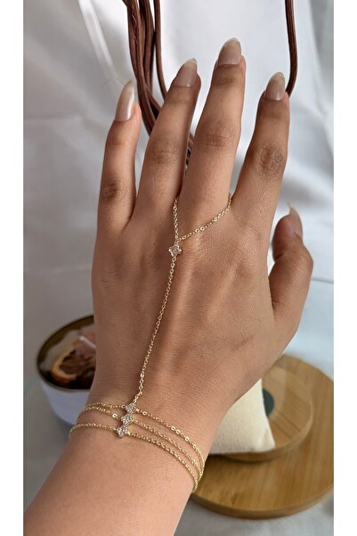 ANKA JEWELLRY Zircon Stone Detailed Shahmeran Women's Steel Bracelet