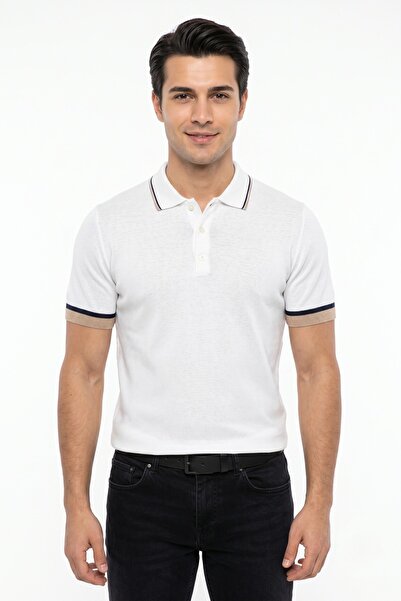Raymons Men's Polo Collar Short Sleeve Knitwear T-Shirt Regular Fit Bgl-St05559