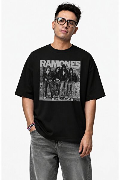 Fuddy Moda Unisex Oversize Εξώφυλλο πρώτου άλμπουμ των Ramones 1976 με επίσημ...