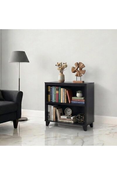 Enjoylifeme 2-Tier Open Bookshelf Storage Bookcase, Multifunctional Display R...