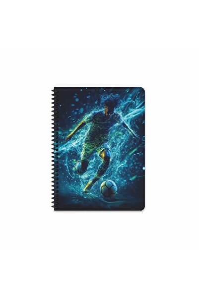 KESKİN COLOR Keskin 17 X 24 Lined Hard Cover Spiral Football Notebook - Blue