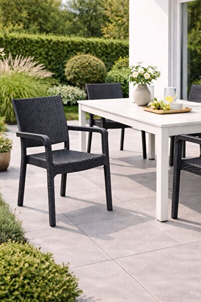 Alezy HK730 Troya Rattan Desenli Koltuk