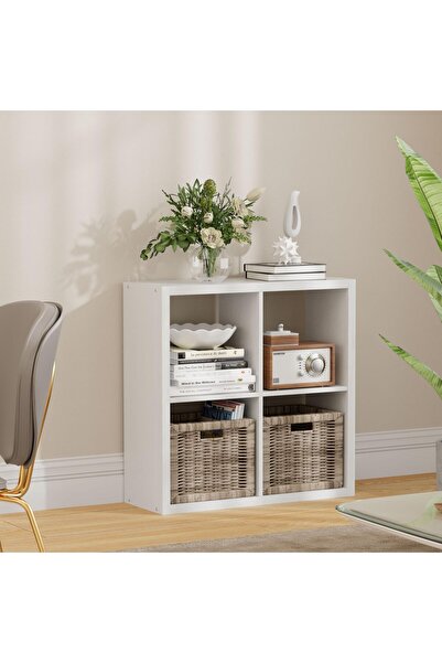 Enjoylifeme 4-Cube Cubicle Record Player Stand with Extra Thick 1.2" Vinyl St...
