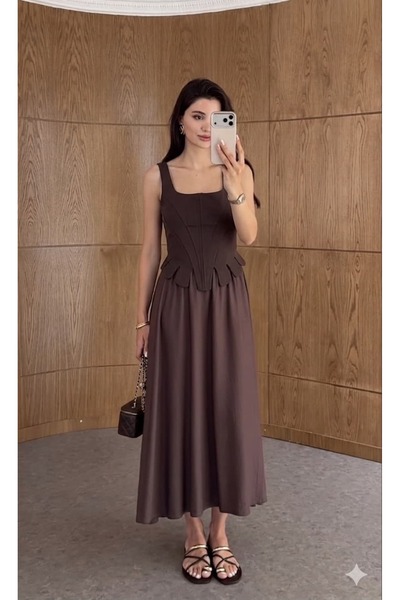Marka Giyim Elastic Waist Lined Skirt