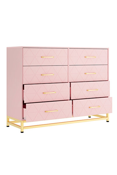 Garvee Modern 8 Drawer Dresser for Bedroom - Wide Wooden Chest, Large Storage...