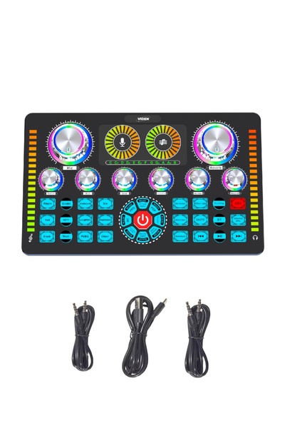 EqiEch Q7 Professional Sound Card Audio System Is Used For Live Mixing, Voice...