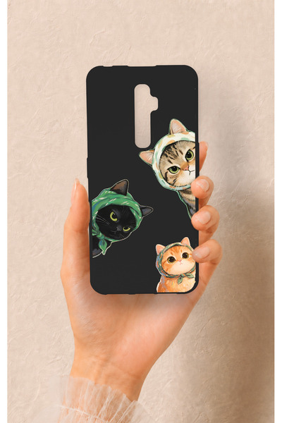 Vip Case Oppo Reno 2Z Uyumlu Kedi Ekibi Desenli Silikon Kılıf