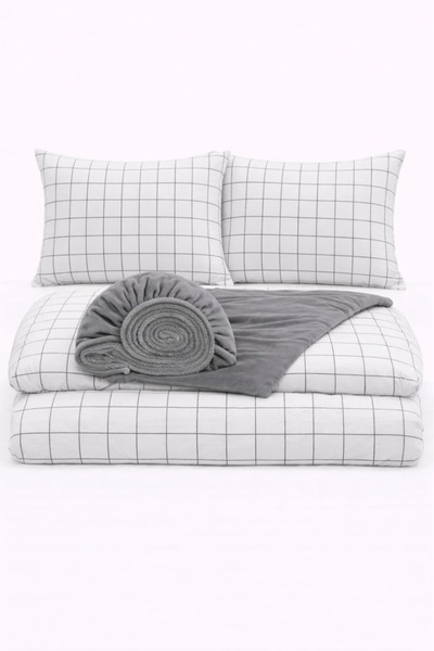 İQON Elastic Sheet Duvet Cover Set Double Size Outlt Bkkare