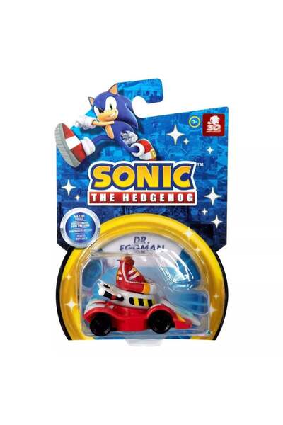 SONIC THE HEDGEHOG Masinuta din metal cu figurina, Sonic the Hedgehog, Dr. Eg...