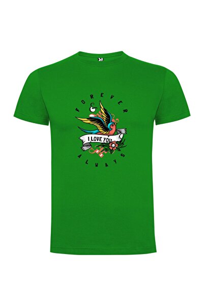 iLovePrints Eternal Love Bird Tattoo Tshirt