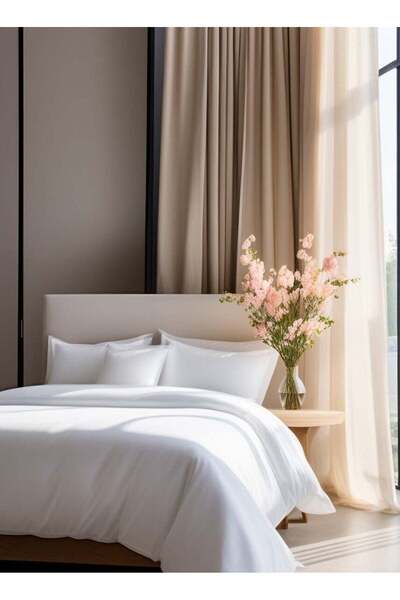 Raymond Home King Flat Sheet Super Soft 300 TC Pure Cotton (274x274 cm, 46x69...