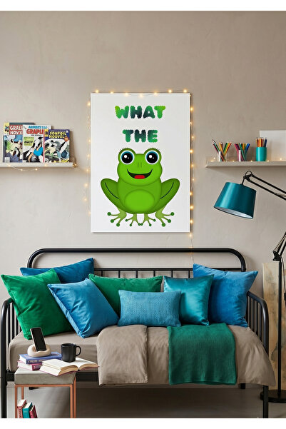 woodretro What The Frog - Pictură cu poster modern pentru camera tinerilor - ...