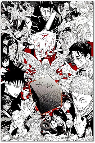 ESSESORIES Jujutsu Kaisen Anime Poster Wall Art Room Decor Self Adhesive