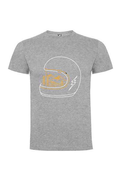 iLovePrints Mountain Lightning Helmet Tshirt
