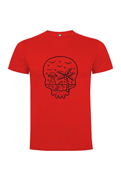 iLovePrints Skull & Palm Vector Tshirt