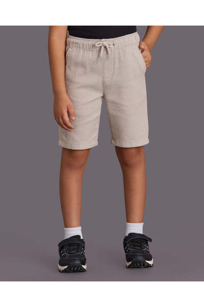 REDTAG Boys Beige Active Shorts