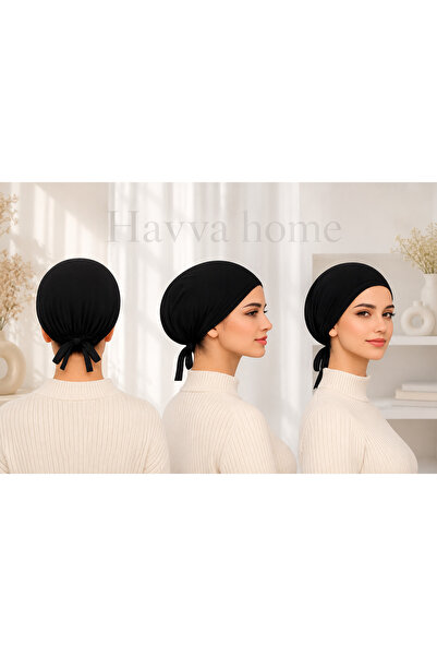 HAVVA HOME 6 Pcs Stitched Combed Cotton Inner Bonnet, Non-Slip, Flexible, Com...