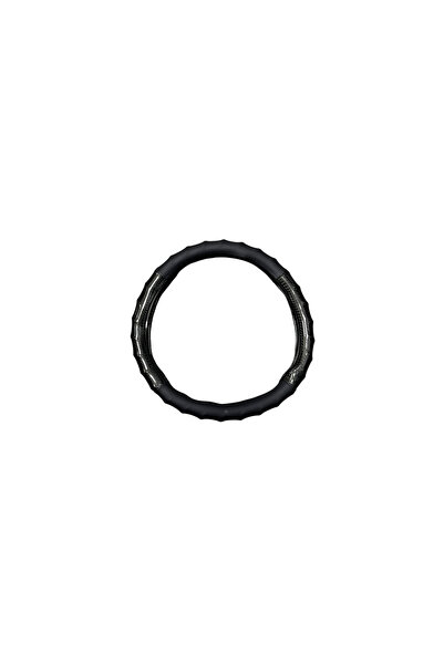 OEM Husa volan auto, imitatie piele si carbon, marime M 38 cm