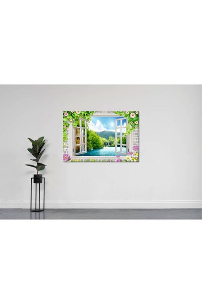 Persona Tablou Canvas, Fereastra Catre Peisaj- 100 X 70 cm