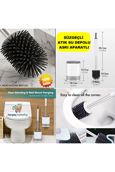 HerŞey Marketing Četka za toalet (četka za toalet sa dugom drškom + baza za o...