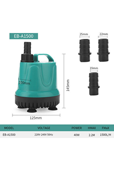 Choice3 AC220-240V 50Hz EB-A1500 40W 5/8/18/25/40/60/90W Fish Tank Bottom Suc...