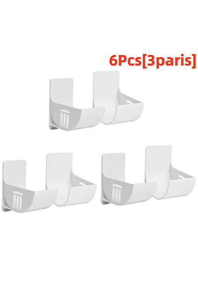 Choice4 6Pcs White 2/4PCS Wall-Mounted Trash Bag Holder Storage Box Garbage B...
