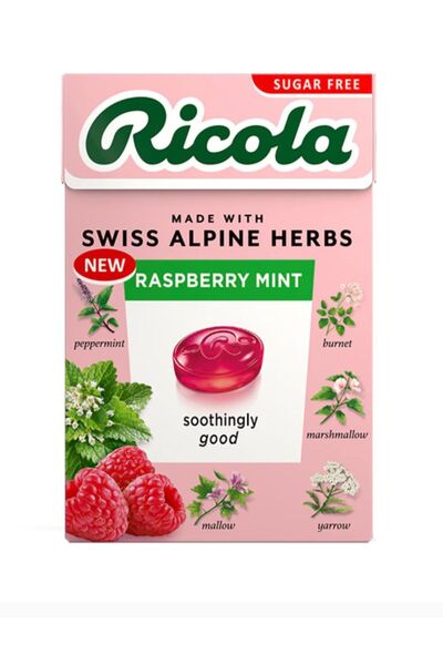 Ricola Raspberry Mint Sugar Free Sweets Pastil 45g