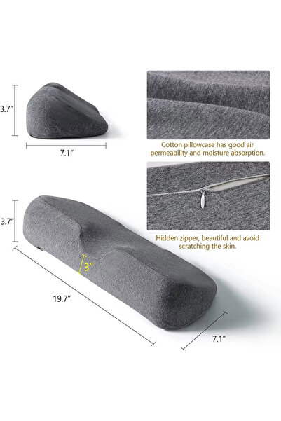 Choice1 Dark Grey Cervical Pillow Memory Foam Slow Rebound Neck Protection Pi...