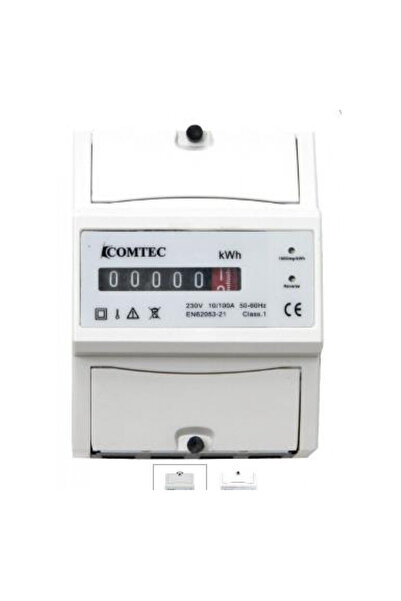 COMTEC Contor PE Sina Din Analogic Monofazic 4 Module 1x100a (02805), 1 buc