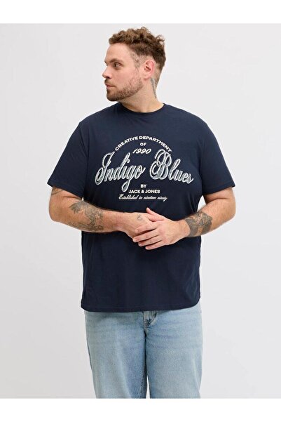 Jack & Jones JACK JONES Yazı Baskılı Büyük Beden Erkek Tişört 12294518