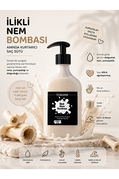 tonhair yeni nesil saç bakım & keratin sistemleri İlikli Nem Bombası Anında K...