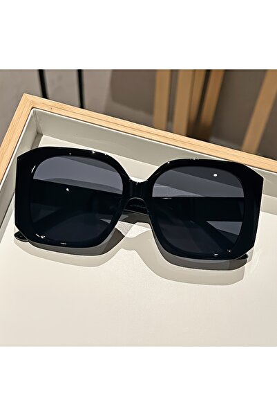 Choice3 Black Oversized Geometric Square Sunglasses Retro Trendy Street Style...