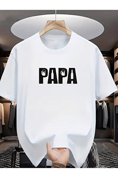 NOURAM تي شيرت رجالي صيفي كاجوال متعدد الاستخدامات بطبعة PAPA Fun Beer Element
