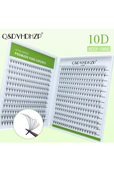 Choice3 رموش صناعية مسبقة الصنع على شكل مروحة 8-15MIX 0.07mm C 10D 500PSC Q&D...