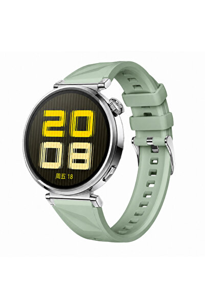 Sneezy Huawei Watch GT5 41mm İle Uyumlu Prism Metal Tokalı Soft Yumuşak Silik...