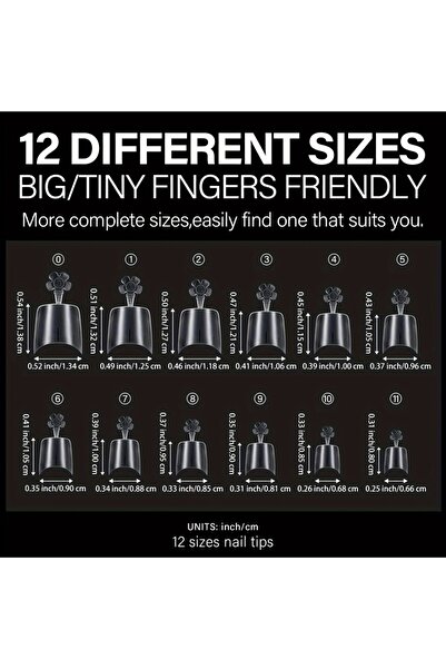 Choice9 Ultra short coffin HOTWAY 360 pieces - short, medium, and long almond...