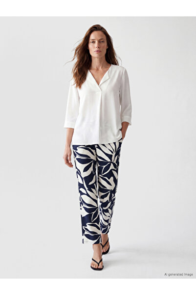 LC Waikiki Pantaloni de damă cu imprimeu leopard și talie elastică