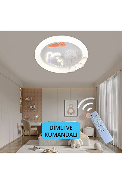 tra power Tavşan Fanlı Plafonyer Led Avize