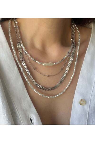 Venus Design سلسلة قلادة متعددة اللؤلؤ