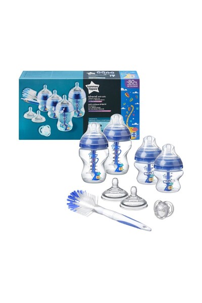 tommee tippee Set de biberonuri anti-colici avansate pentru bebeluși, băieți ...