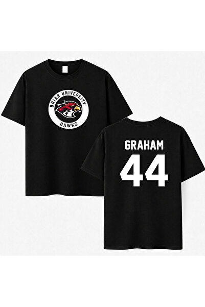 cesita Off Campus Garrett Graham Number 44 Printed Cotton Black T-Shirt T-Shirt