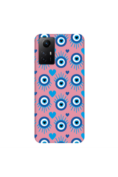Other Xiaomi Redmi Note 12s Heart Eye Pink Colored Silicone TPU Θήκη