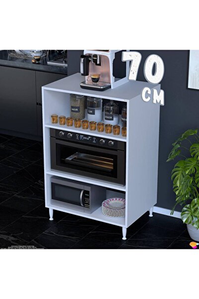 Modilayn Silva 70x119,2x48 cm Mikrodalga ve Midi Fırın Standı - 3 Bölmeli Çok...